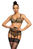 Suspender belt khaki-black Chelsea P-3703/3