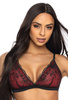 Triangle soft bra black-red Percy M-3530/0
