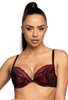 Push-up bra black-red Mollie M-3755/1
