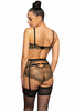 Suspender belt khaki-black Chelsea P-3703/3