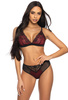 Triangle soft bra black-red Percy M-3530/0