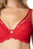 Komplet biustonosz push-up czerwony Kisses M-4026/11 i stringi S-4026/4