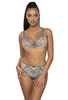 Komplet biustonosz push-up beżowo- turkusowy Maureen M-3808/11/1 i stringi S-3808/4